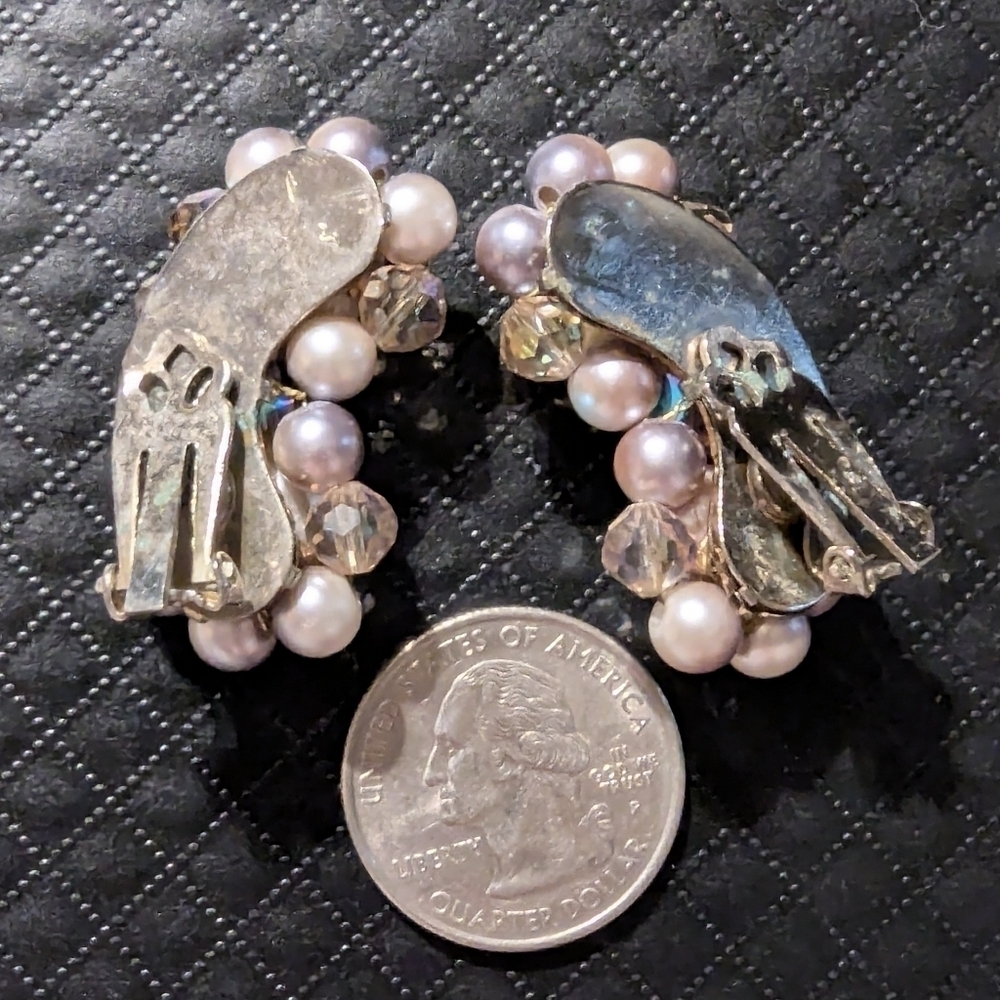 🤩 Vintage Costume Clip On Earrings - Picture 4 of 4